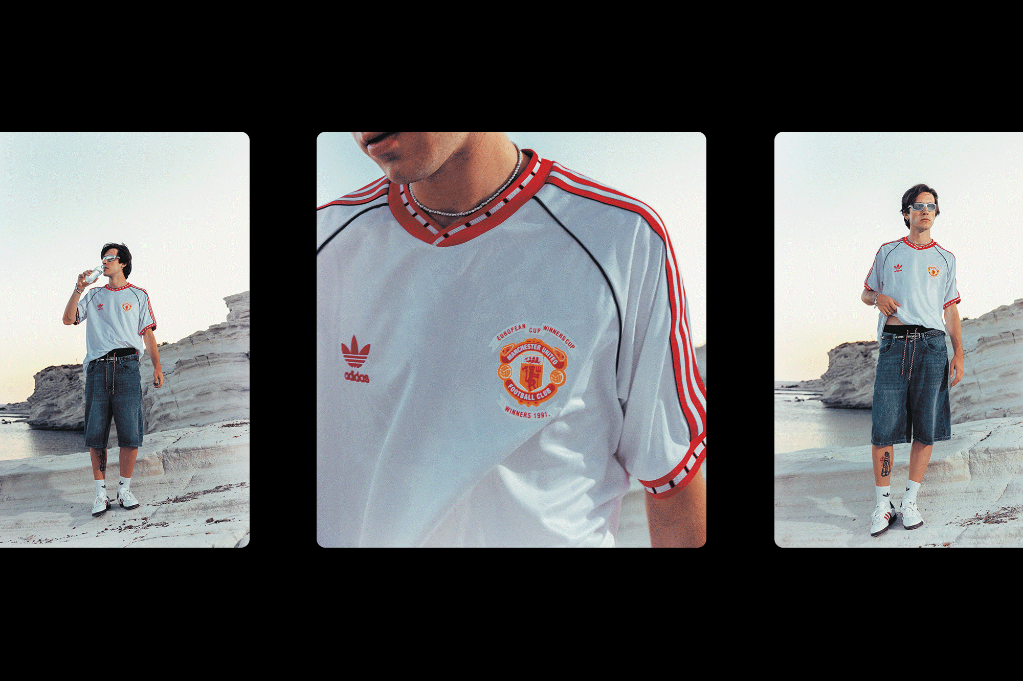 Streetside billboard with flyposters of the Batch.Works brand and illustrations