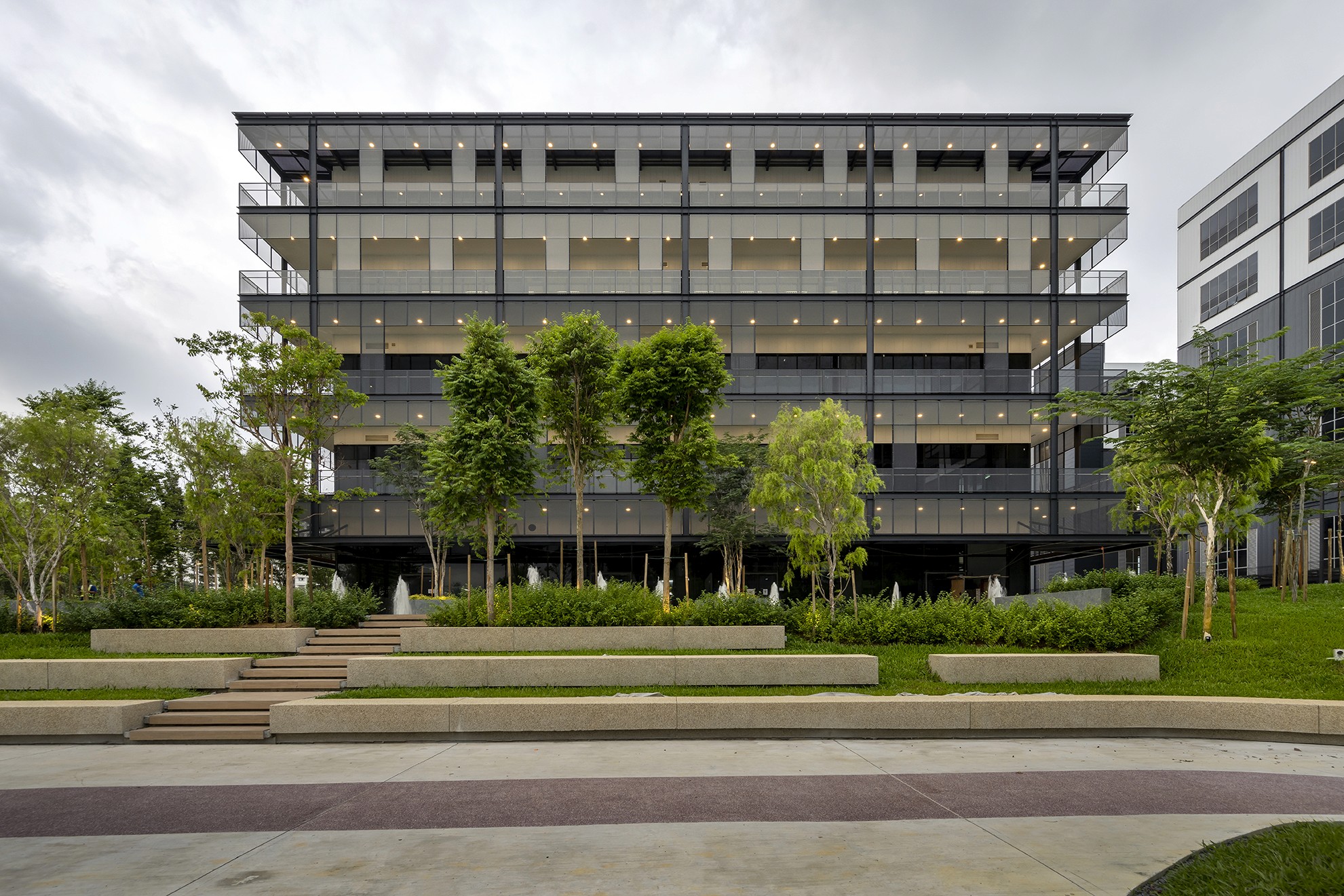 Exterior view of Hap Seng Industrial Hub project by Asima Architects