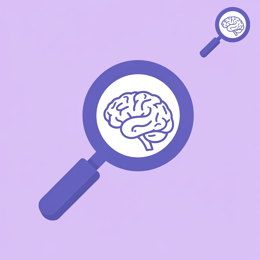 Magnifying glass focusing on AI agent with emphasis on deep understanding and context