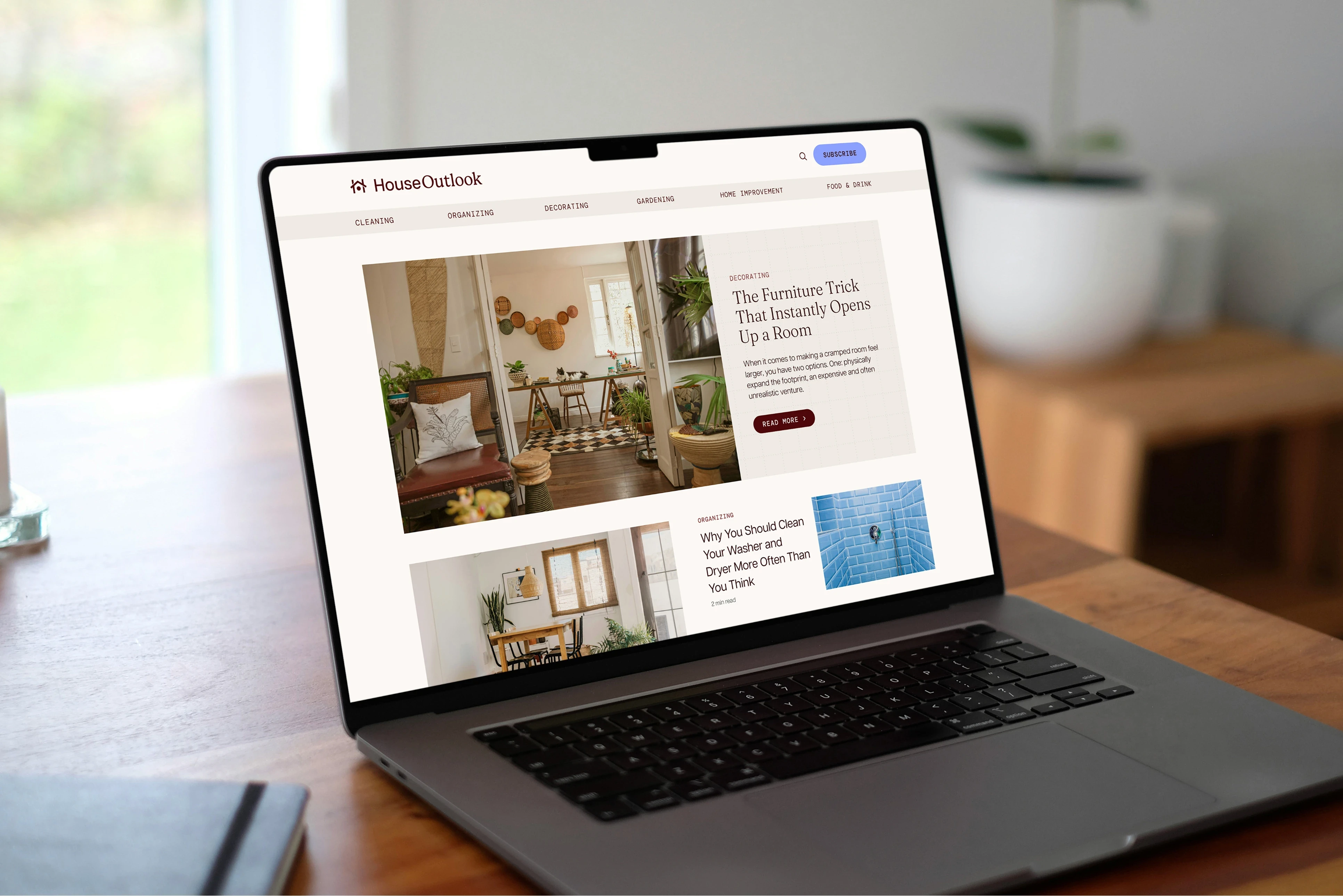House Outlook desktop mockup