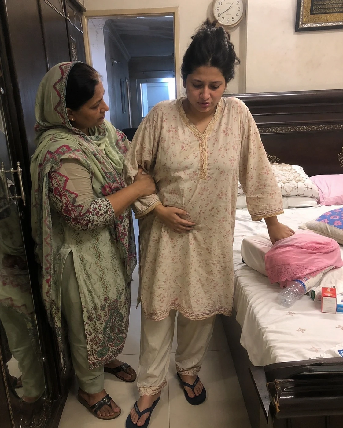 Woman walking after C section