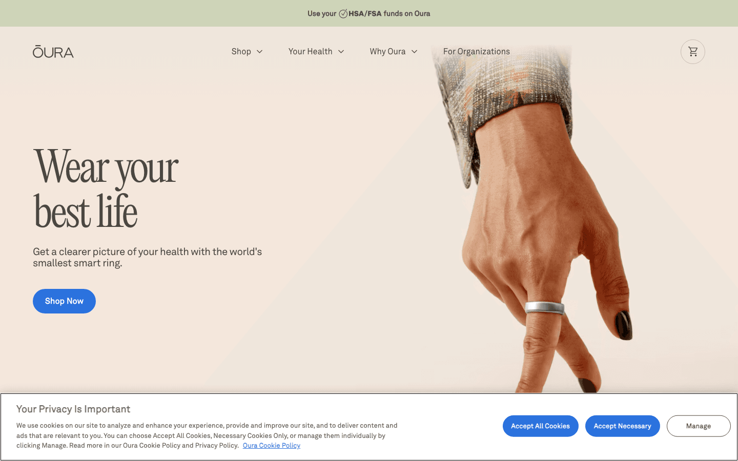 Oura Ring website