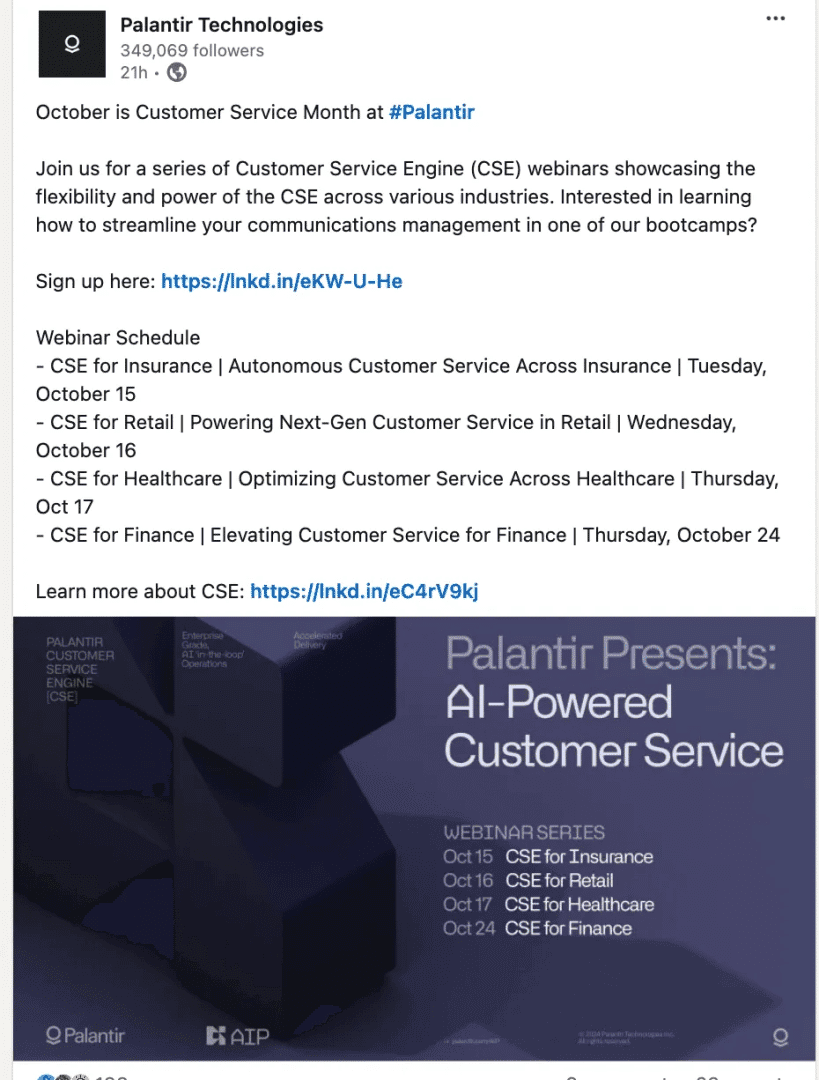 Palantir Marketing Analysis by Milk & Cookies studio | Social media posts strategy