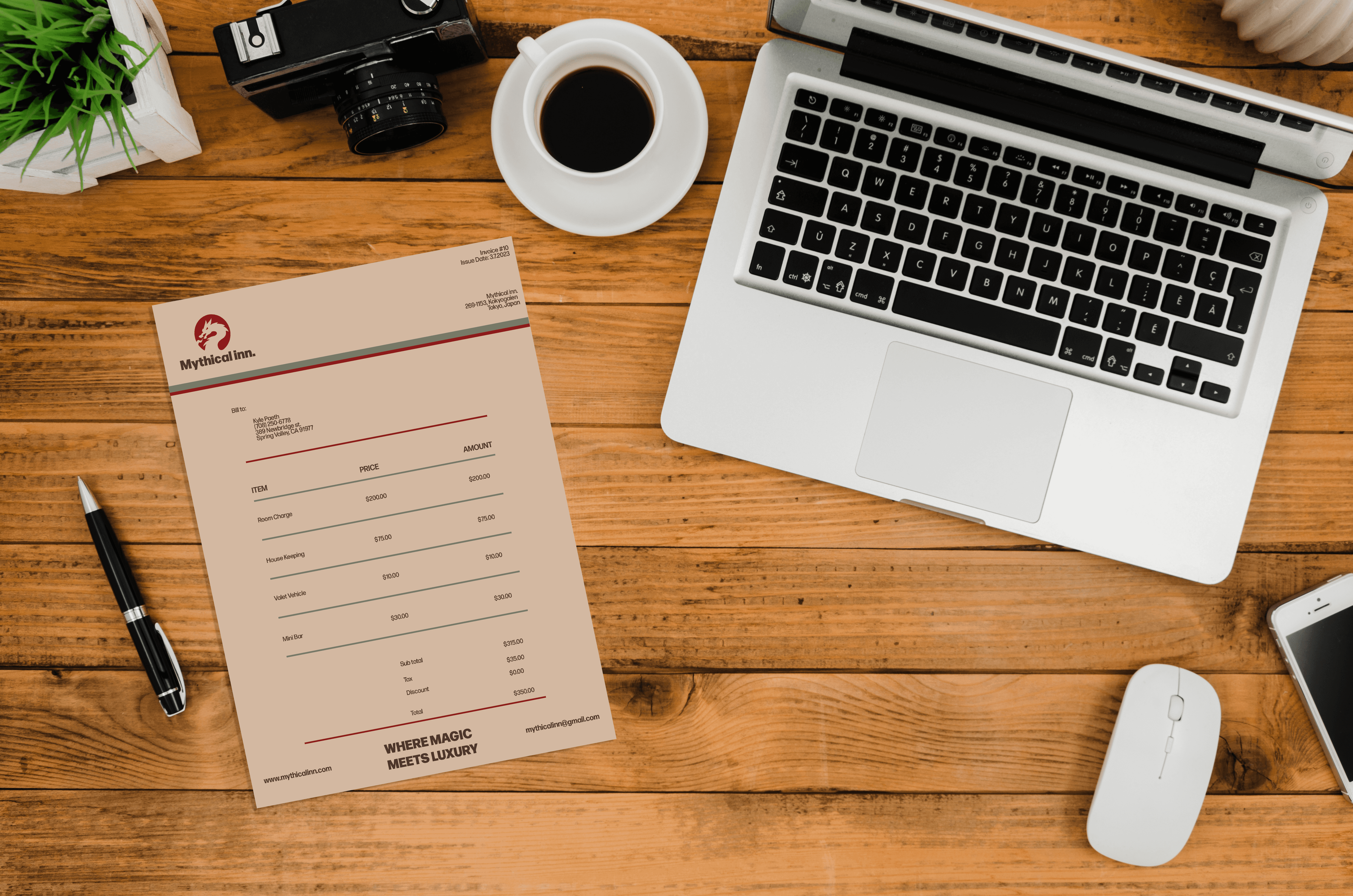 Aurelion logo preview tablet angle