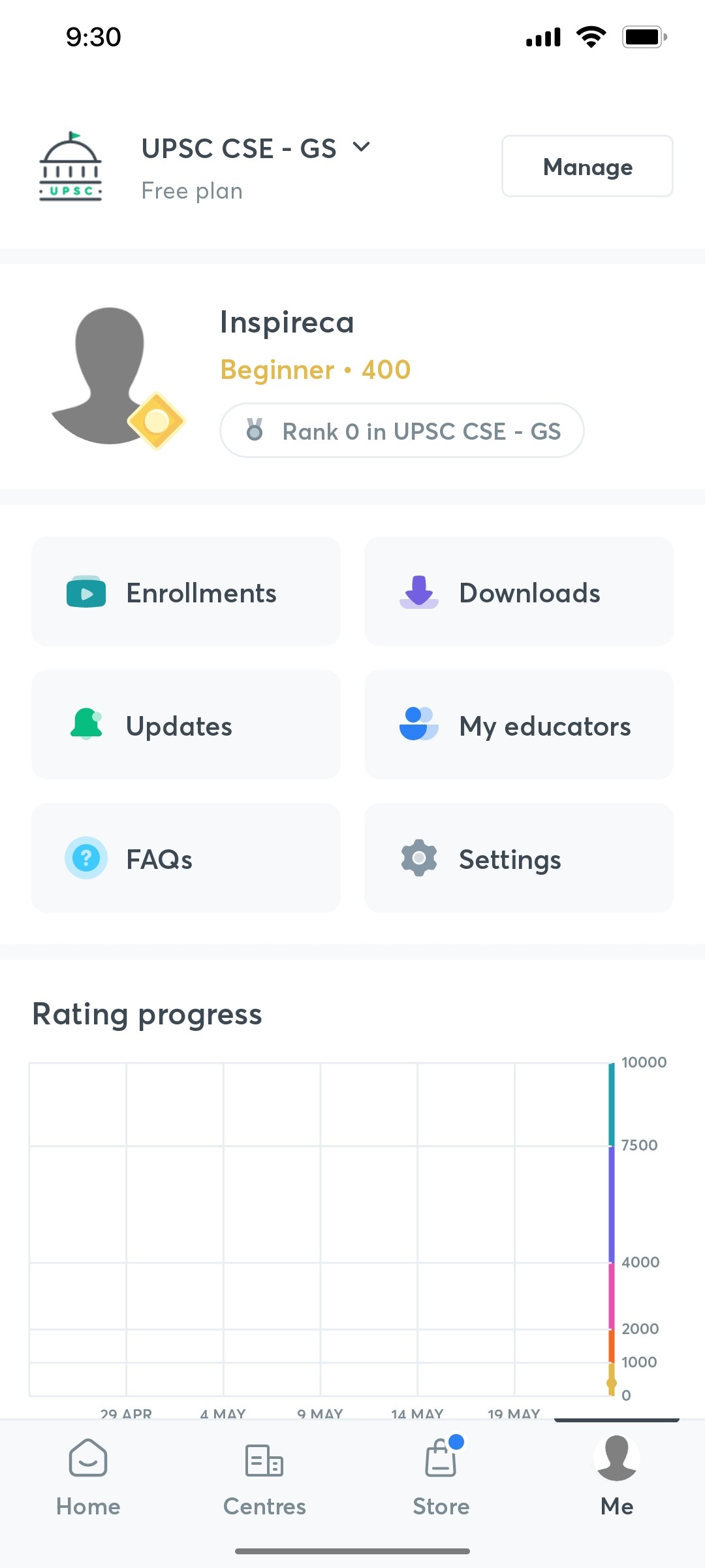 Unacademy Profile Screen