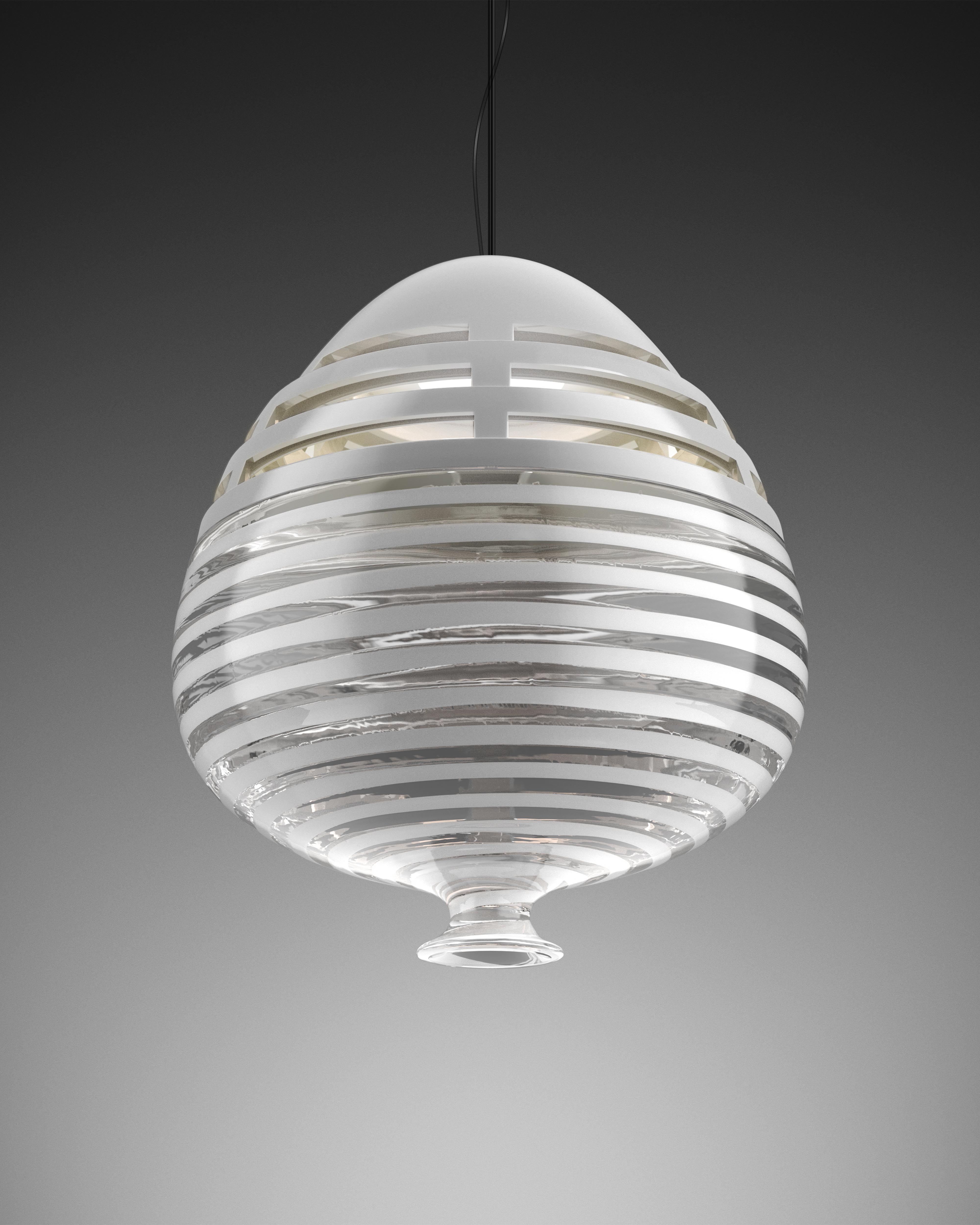 Render di lampada artemide in vetro
