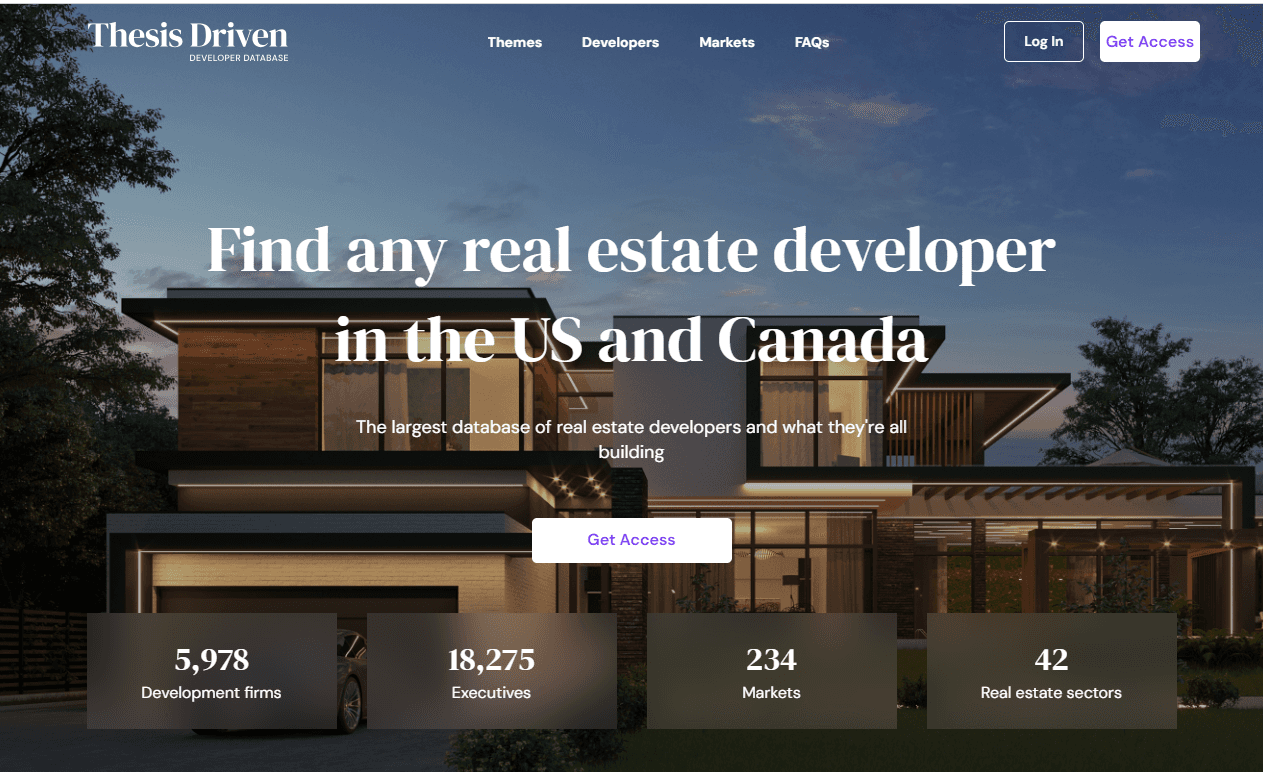 Find any real estate developer in the US and Candafa