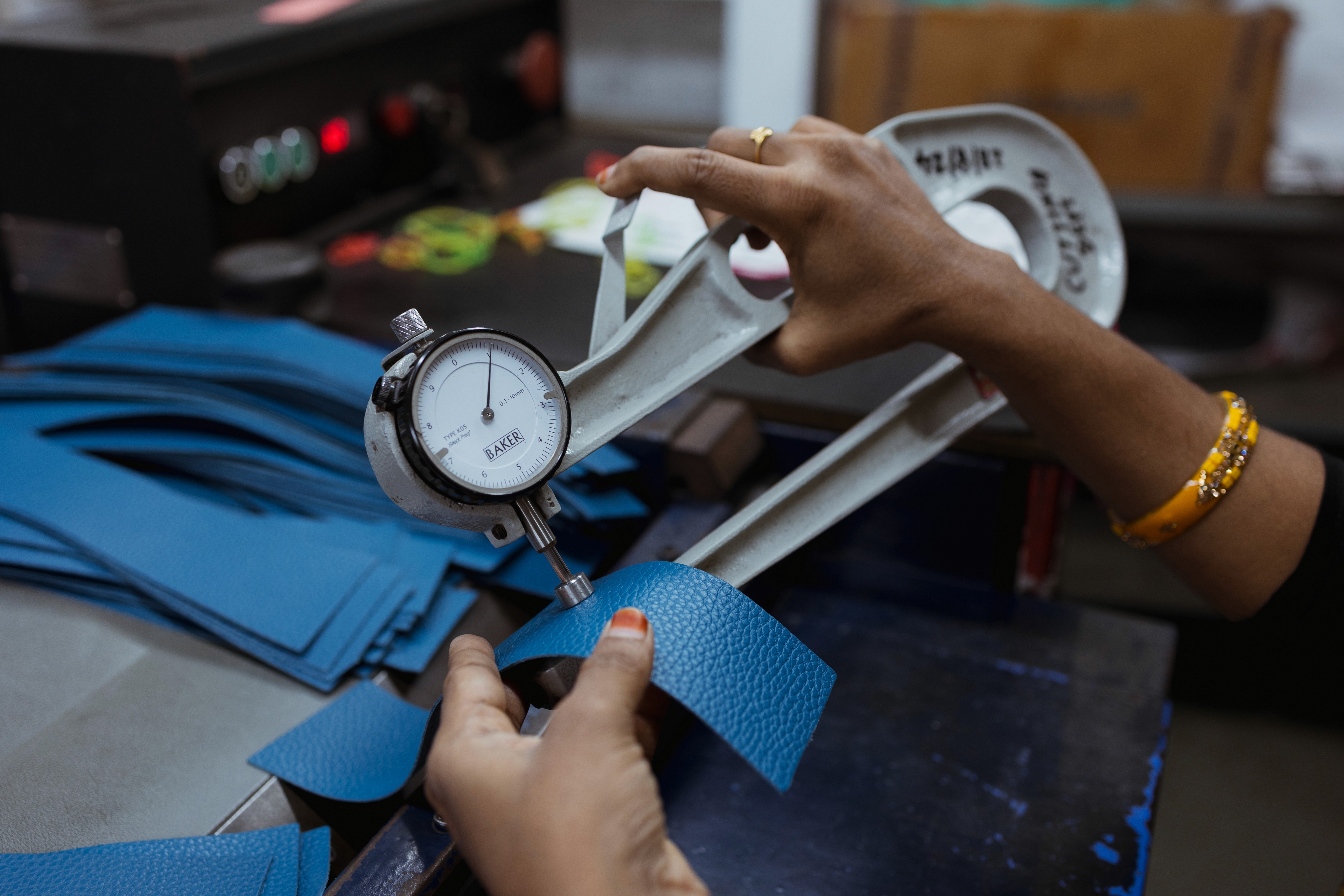 Compliance based leather testing image