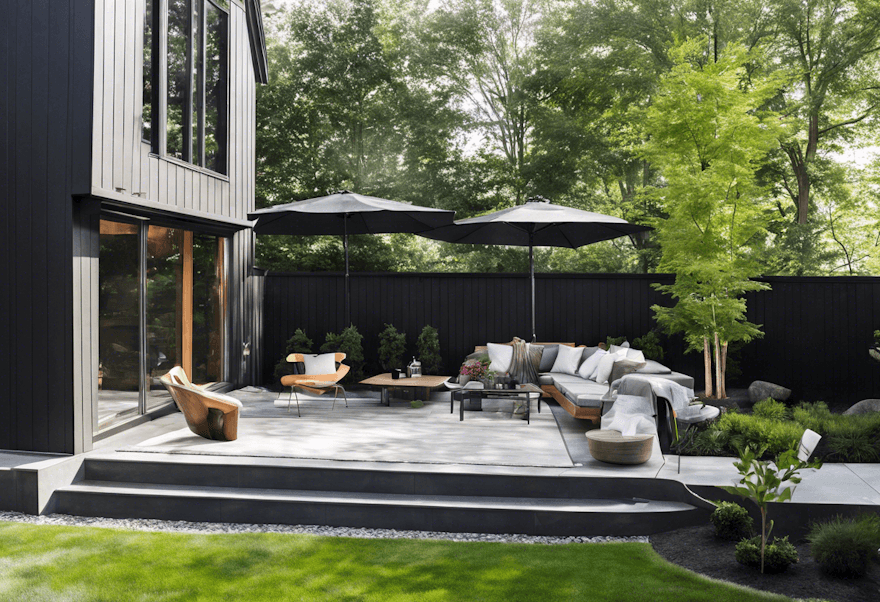 a modern backyard design