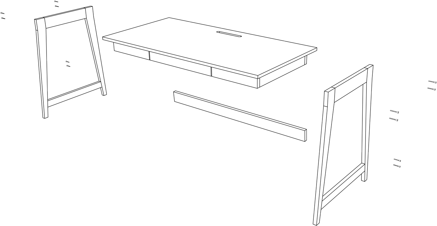 Small desk gift describing how its assembled