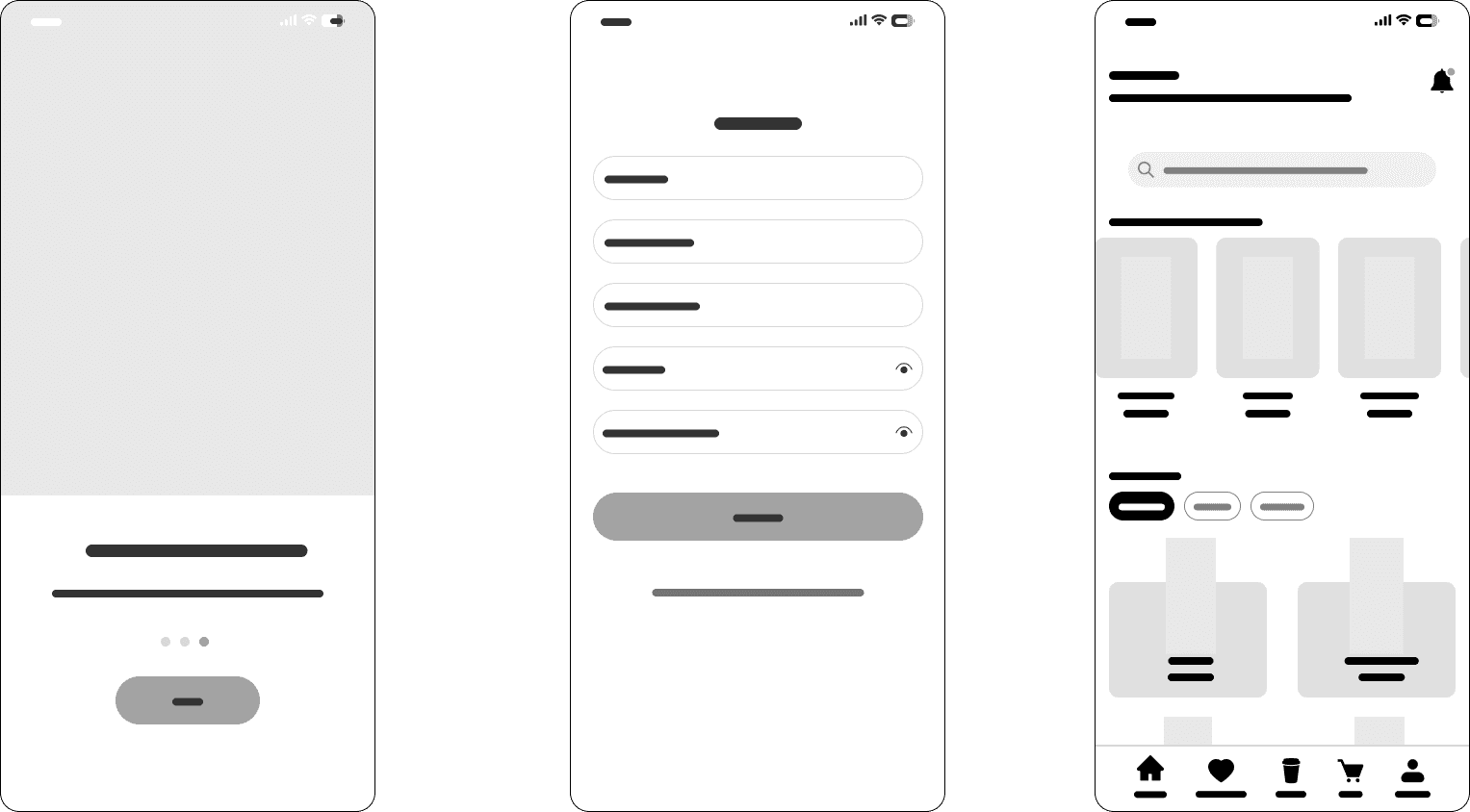 Wireframes for Café Arvo