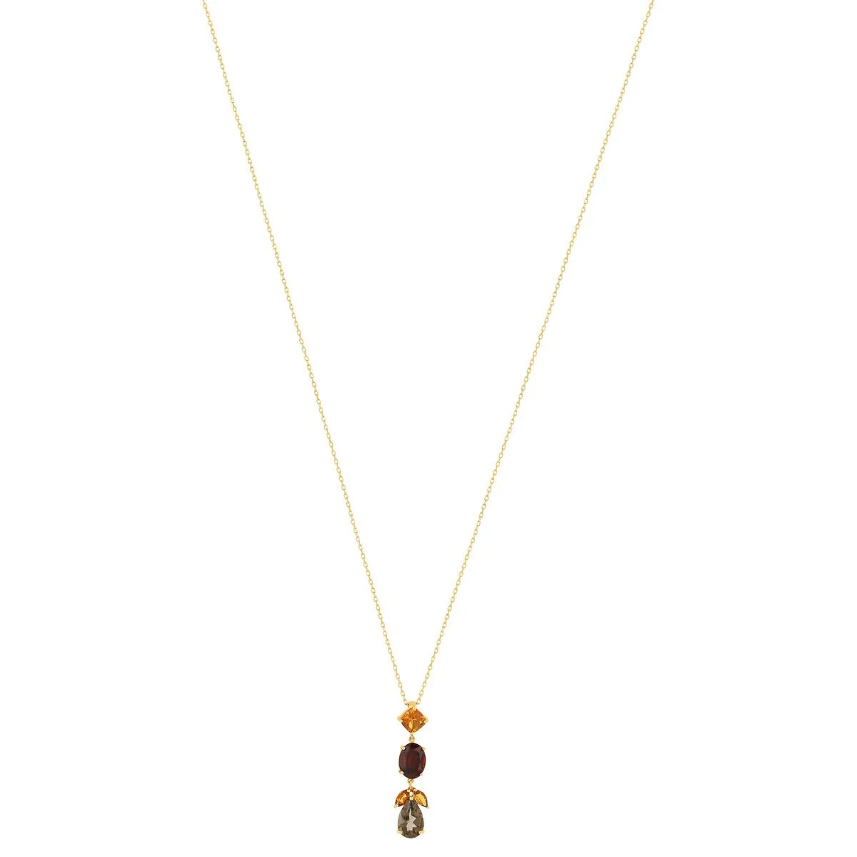 Collier en or jaune 375 serti de pierres fines