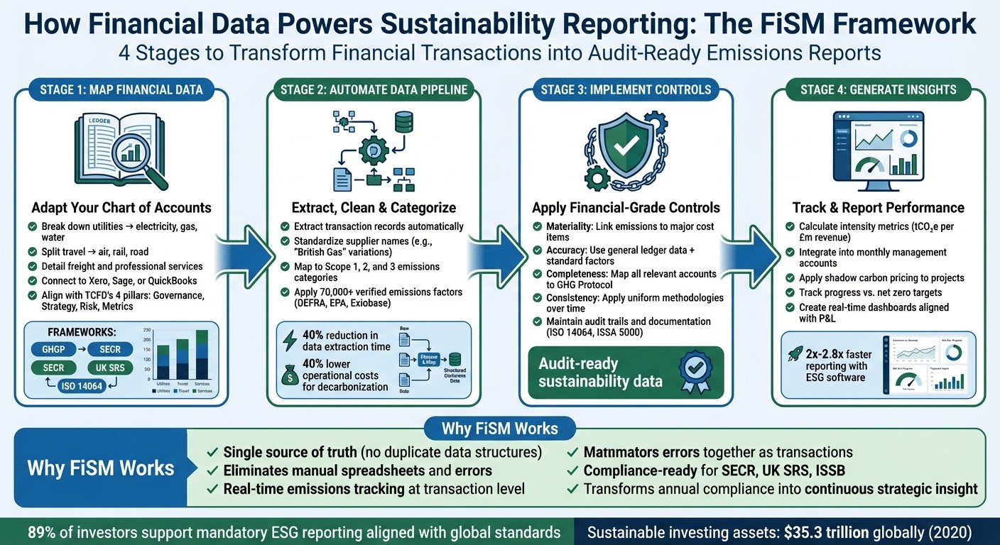 FiSM Framework: From Financial Data to Sustainability Insights - 4 Key Stages