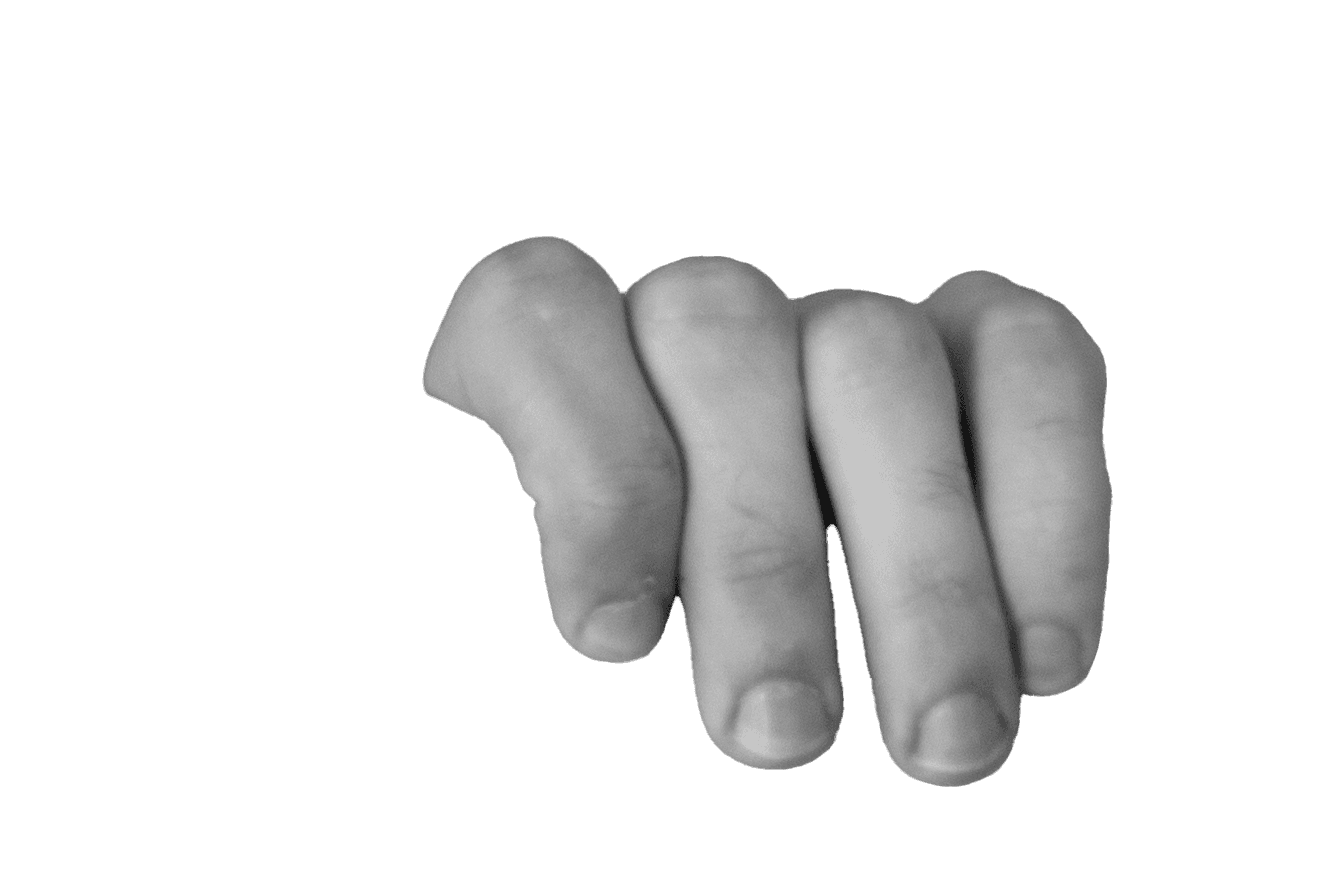 Linke Hand die den Viewport hält
