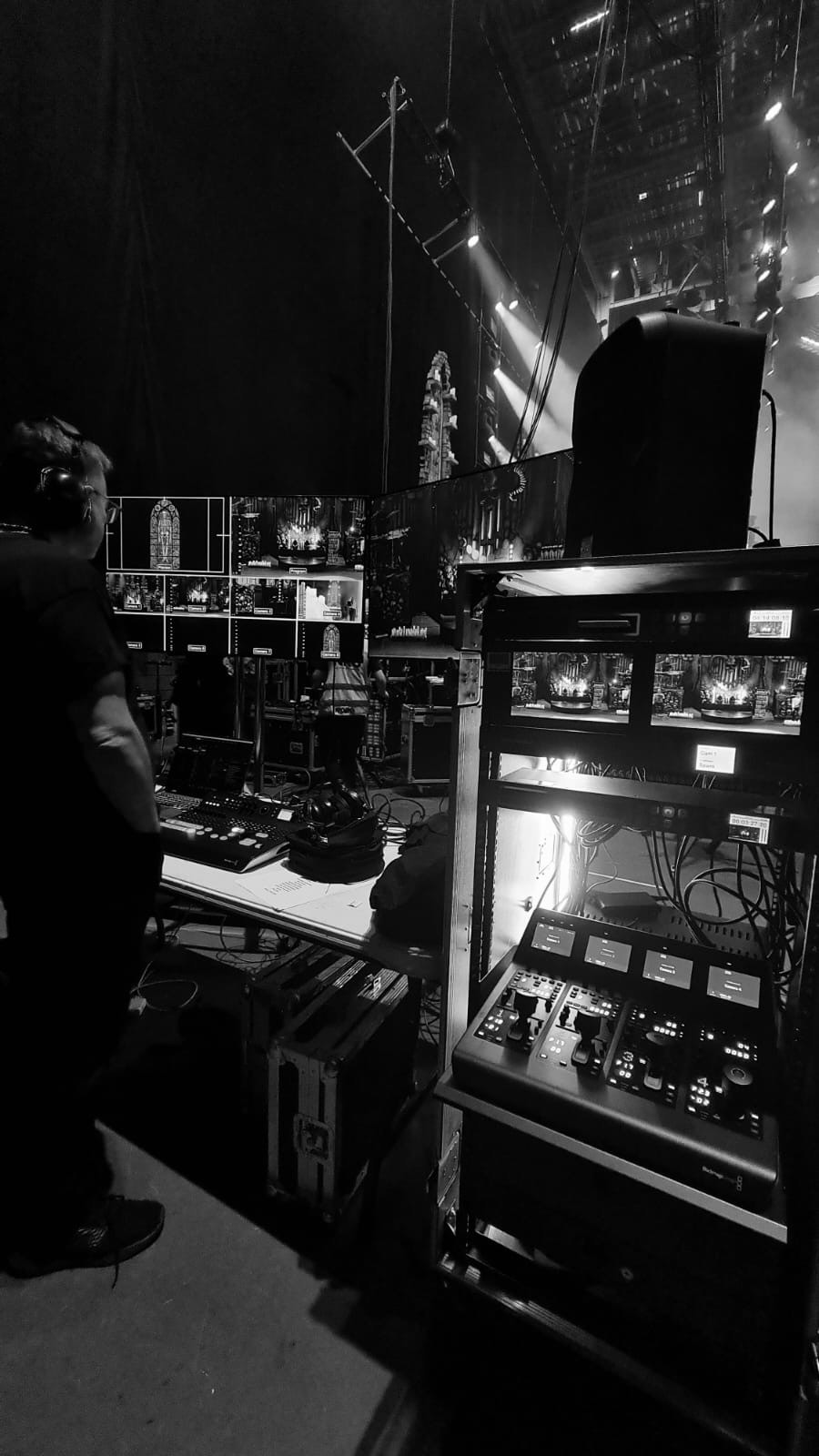 a close-up of a server room
