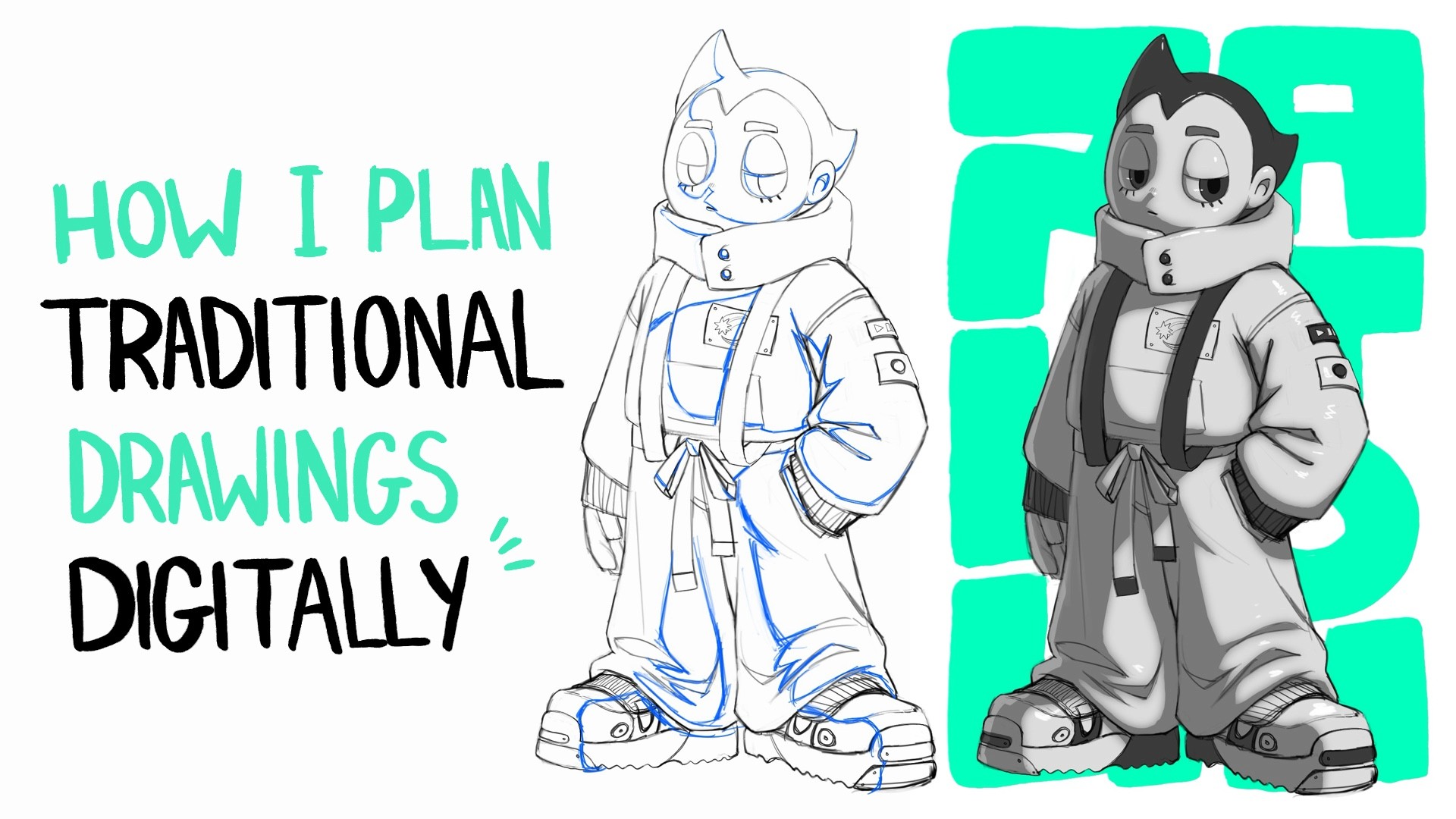 how I plan traditional drawings digitally
