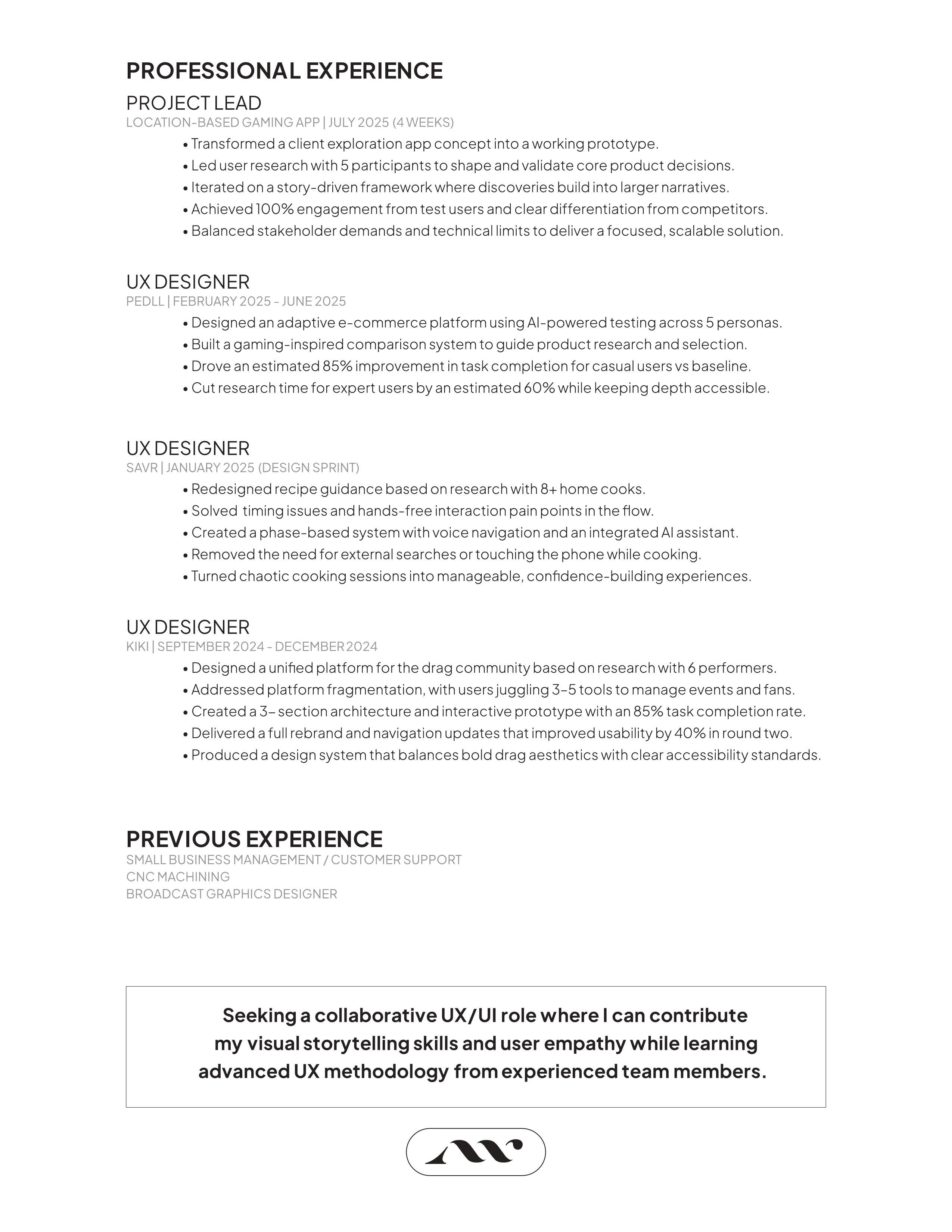 resume page 02