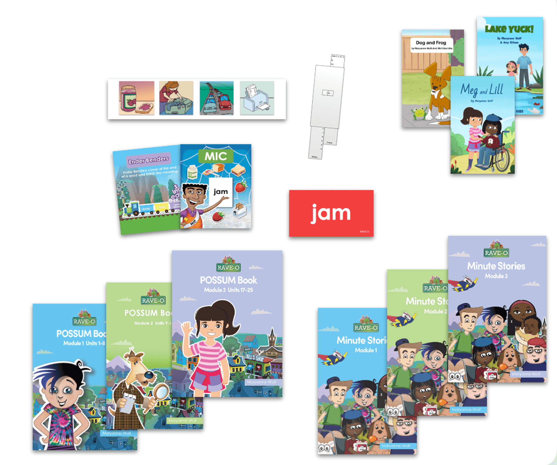 RAVE-O Materials for elementary reading curriculum designed to improve reading fluency.