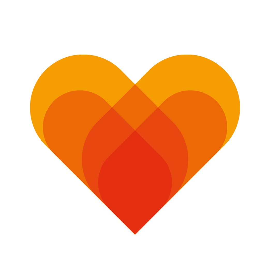 Stylized icon of a heart