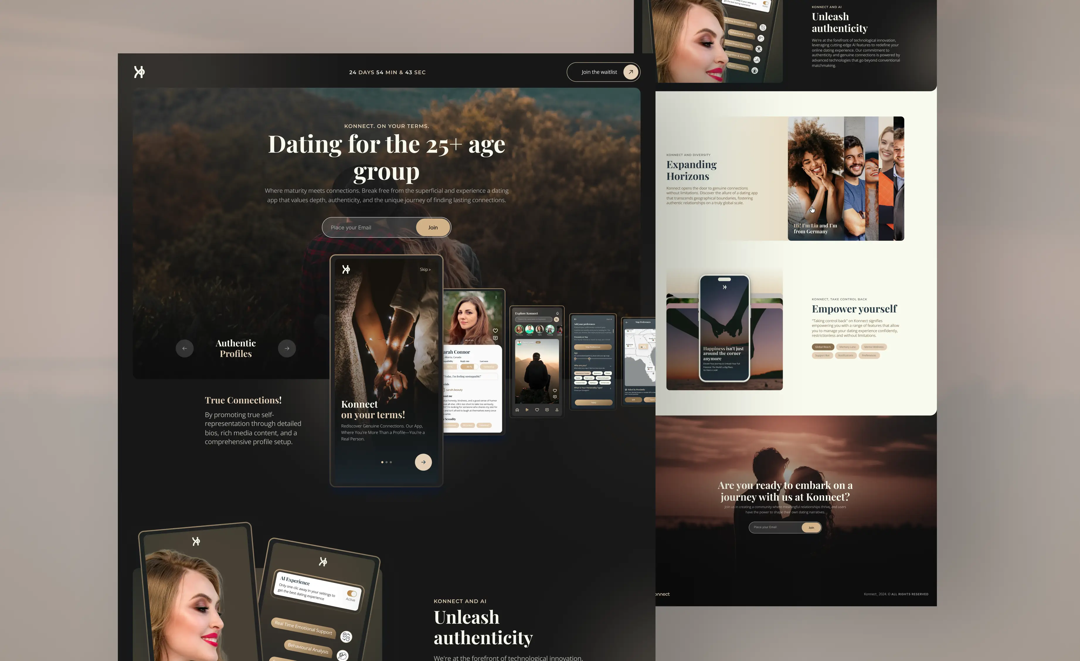 Konnect preference controls and mobile dating experience settings