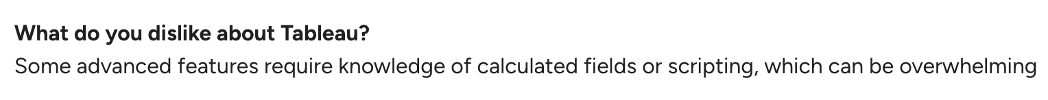 Review of Tableau calculation complexity
