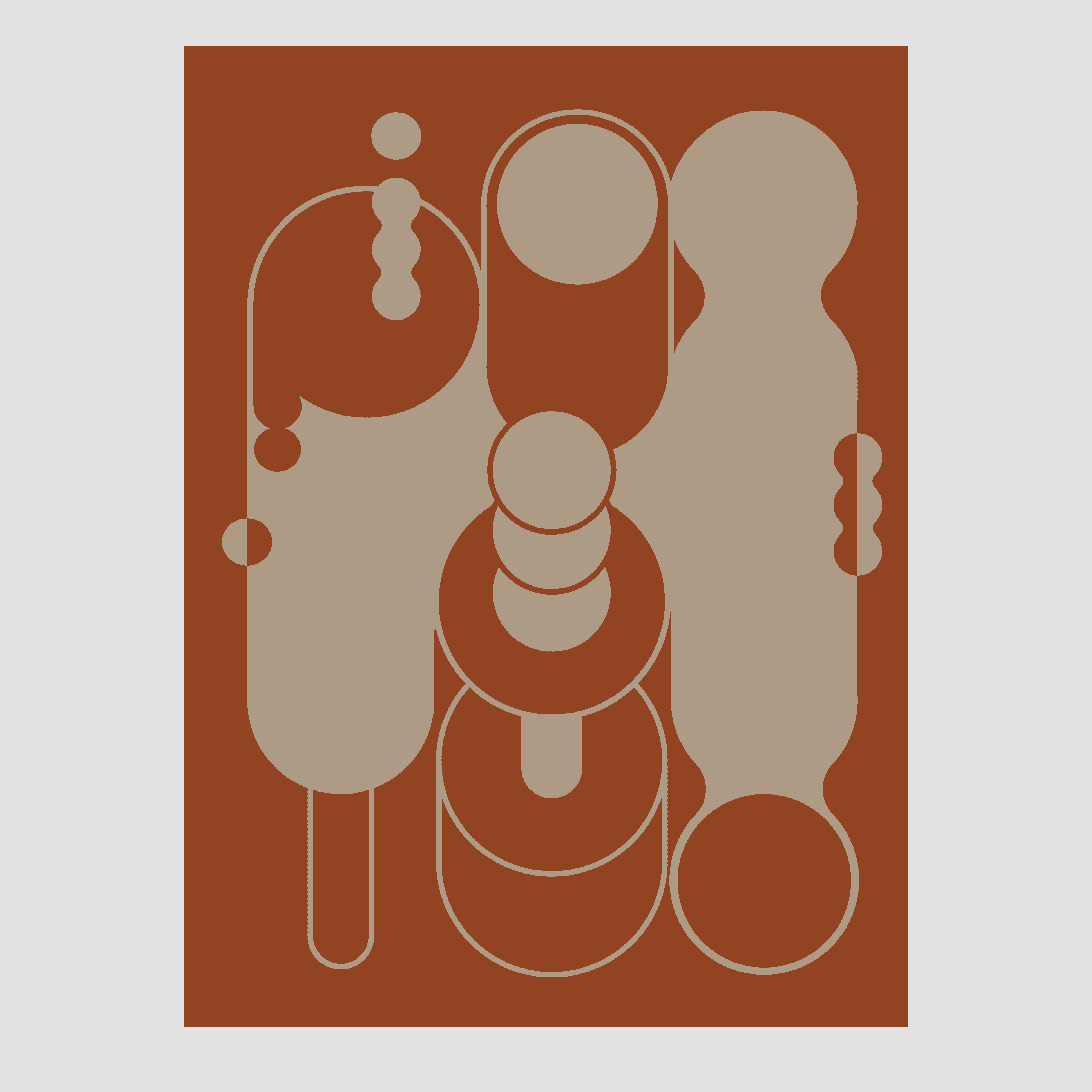 Graphic pattern design for MY TONE in brown and beige.