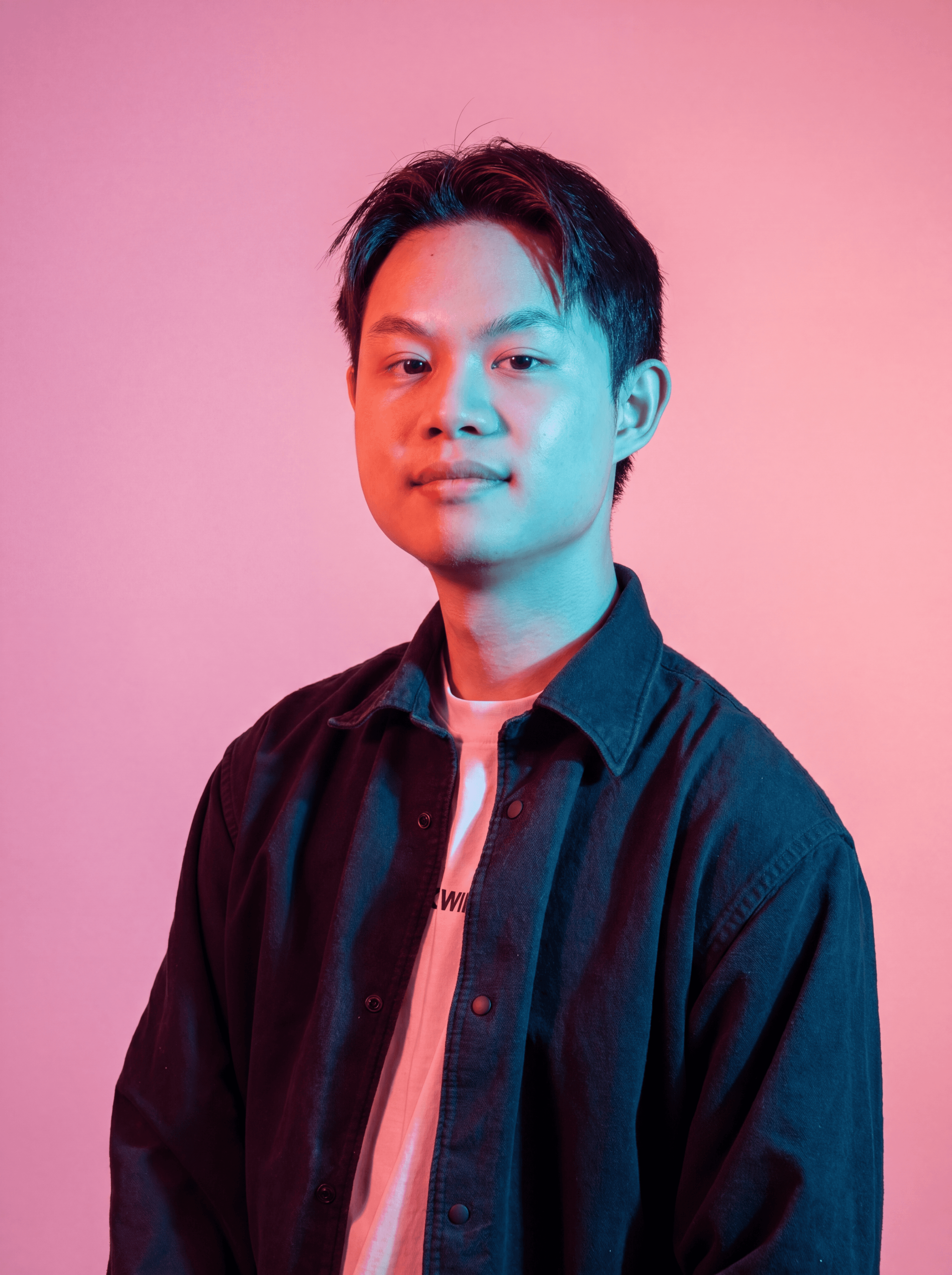 Portrait of portfolio creator – back view