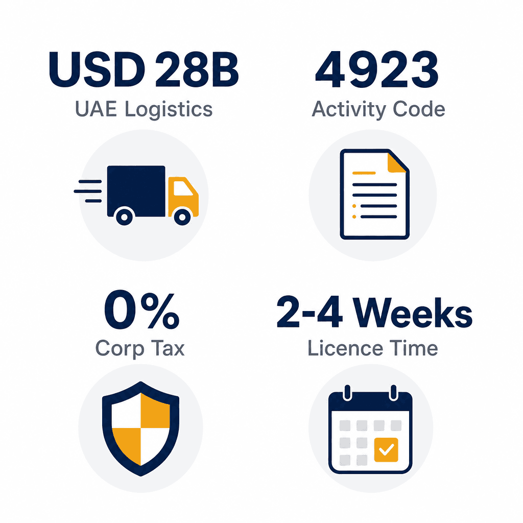 Infographic: Road Freight Transport Business License in Dubai: Cost and Requirements