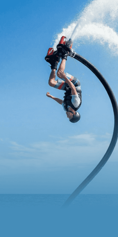 Flyboarding in Dubai can be combined with jet ski rentals