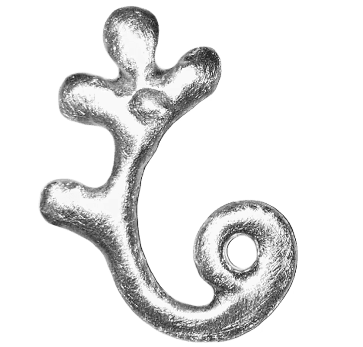 Flower made out of silver