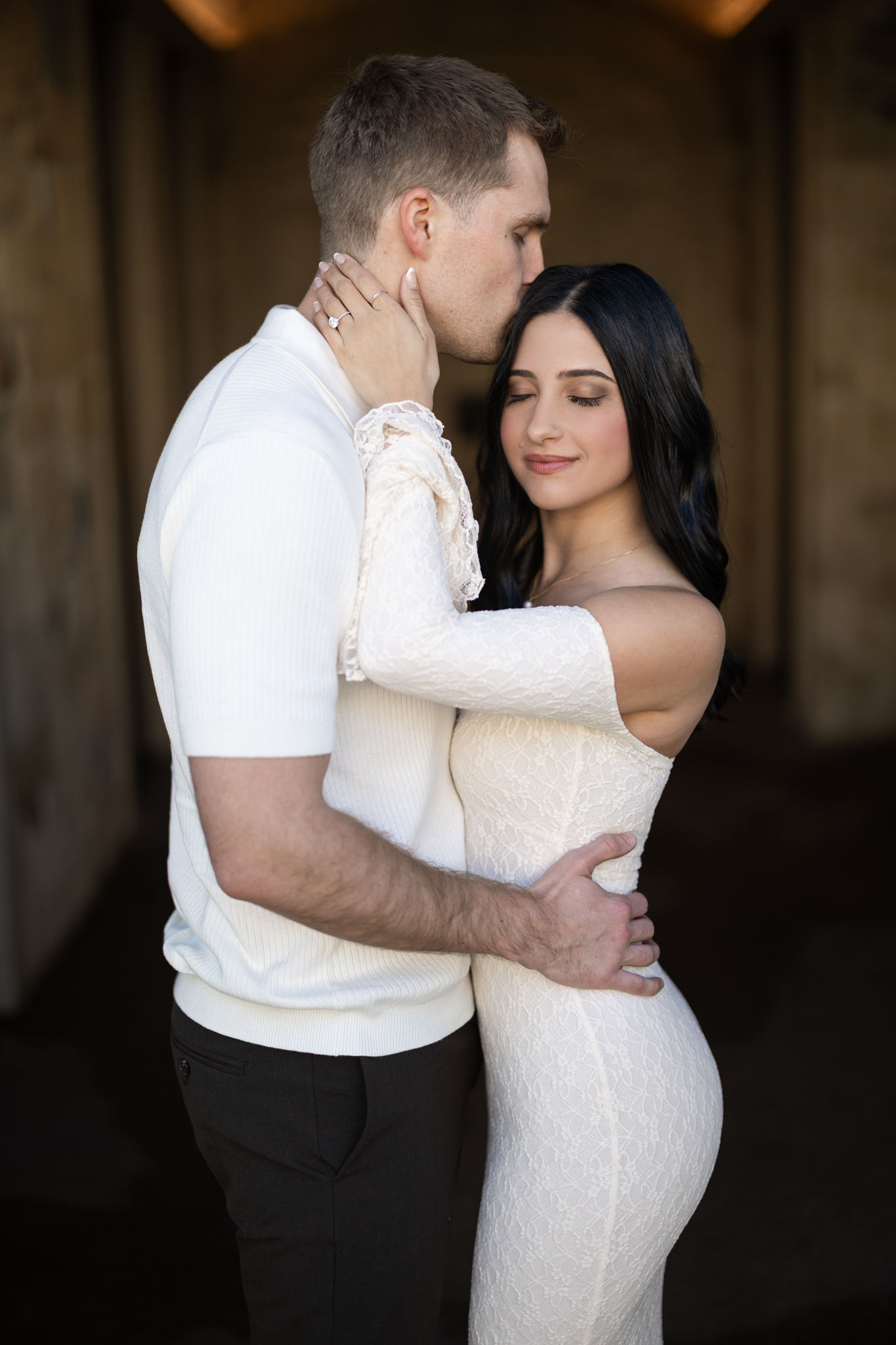 Bride and groom during a wedding ceremony.