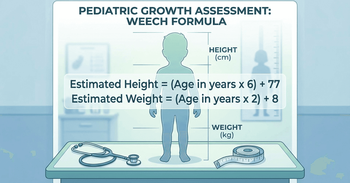 Cover: Weech Formula for Weight and Height: Pediatrics High-Yield Guide for NEET PG and USMLE (2026)