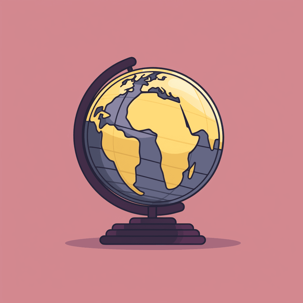 An illustration of a globe.