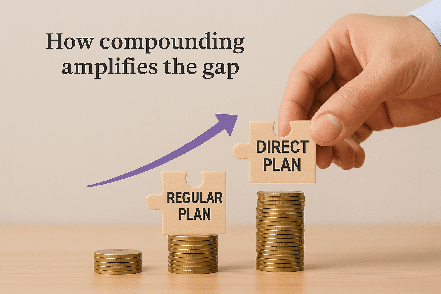 How compounding amplifies the gap
