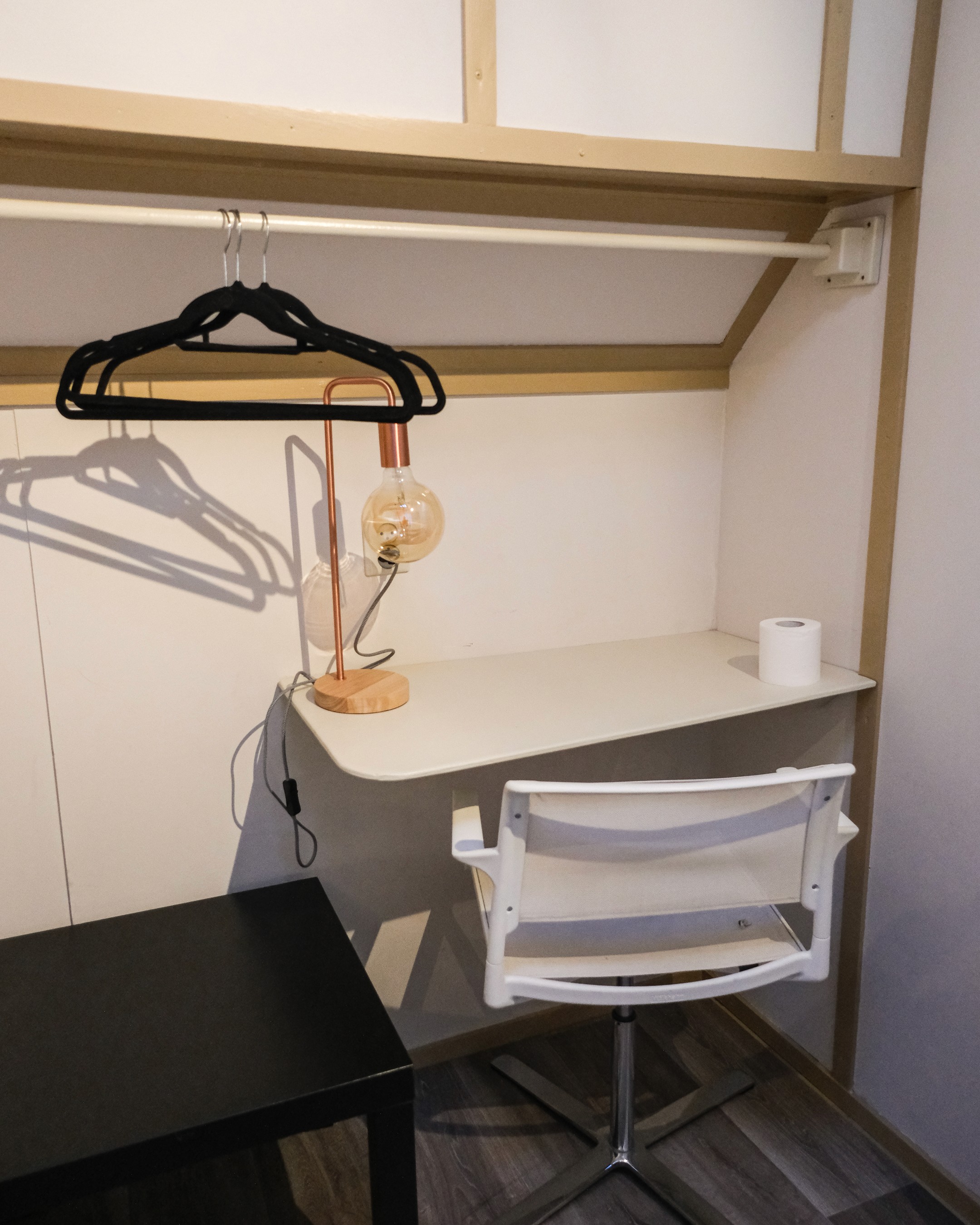 Modern kitchen island with bar chairs