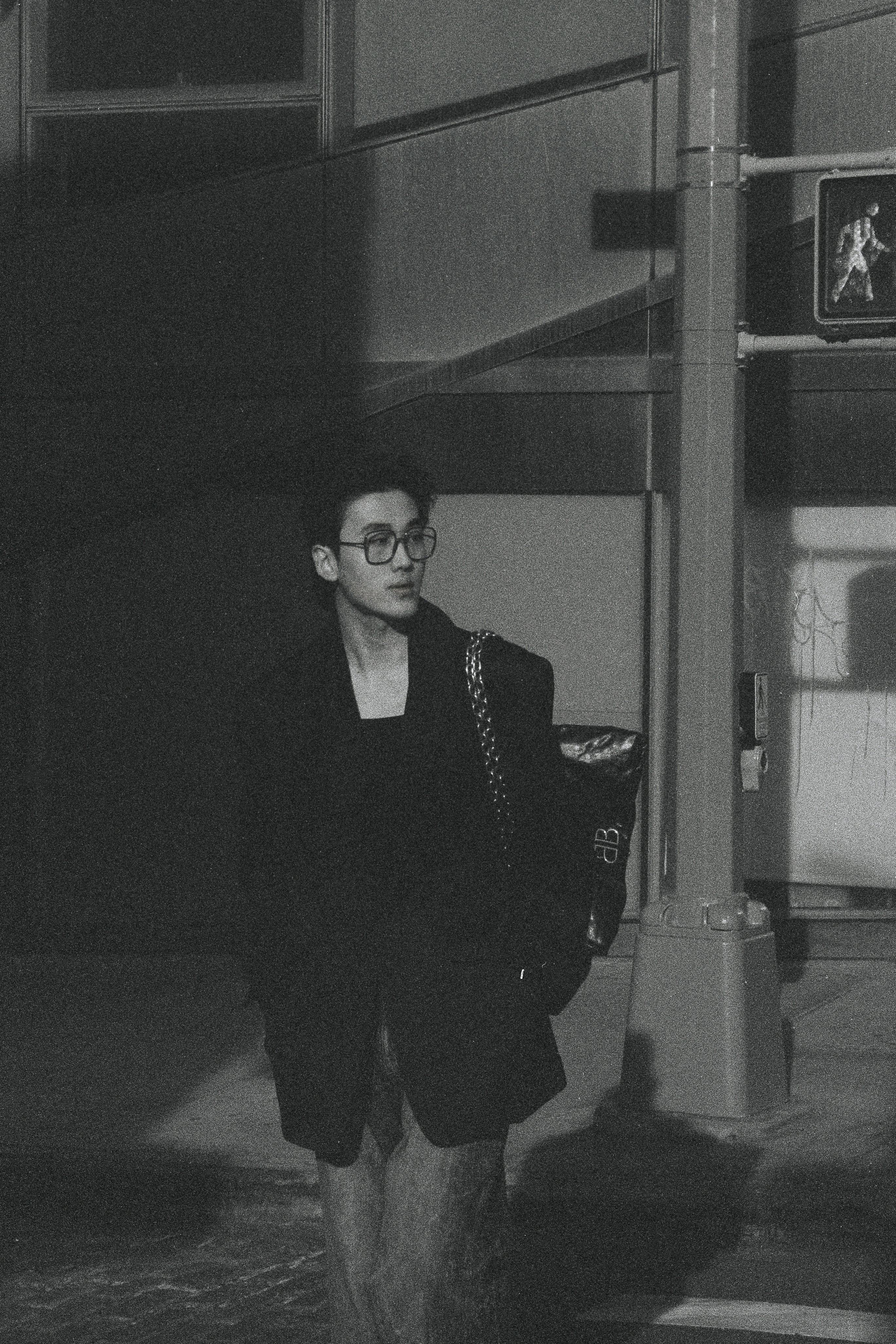 Above shot of sitting man