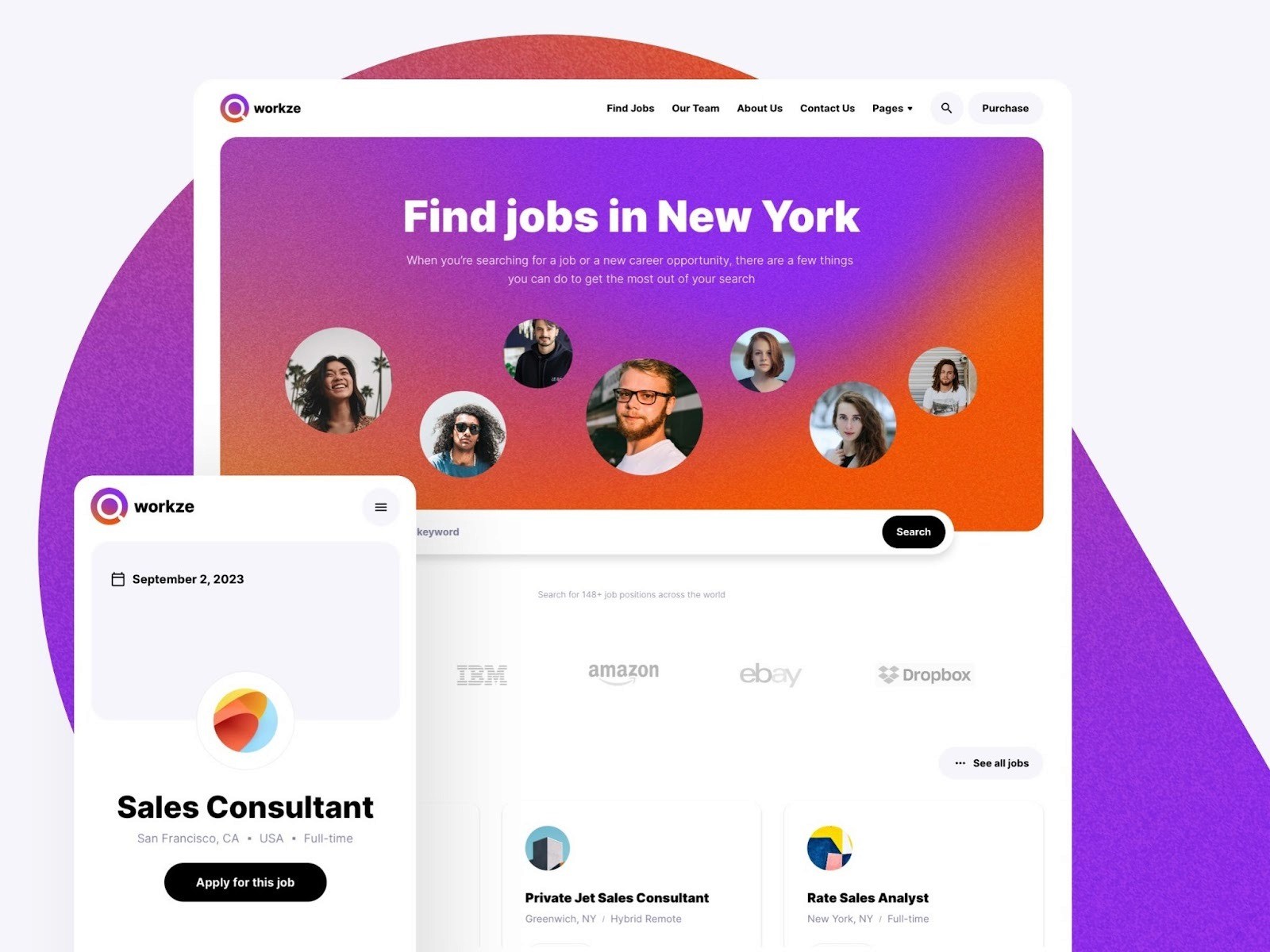 workze job board framer template