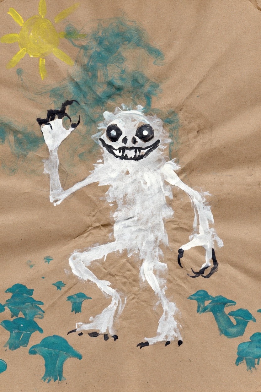 Hollow original drawing by a child