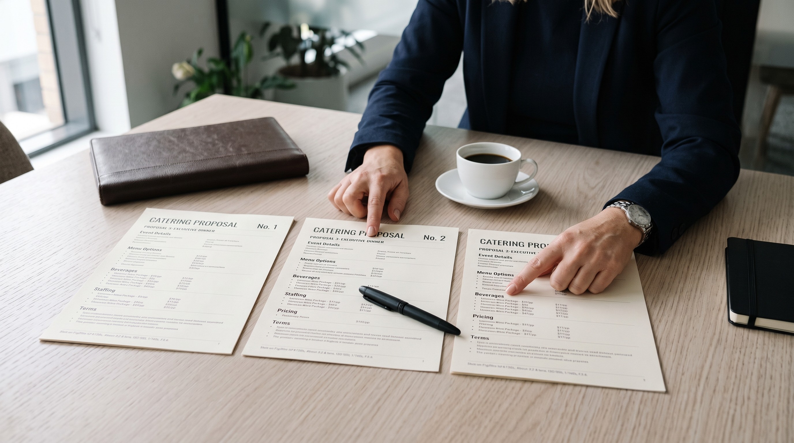 Comparação de propostas para evitar erros ao contratar buffet corporativo