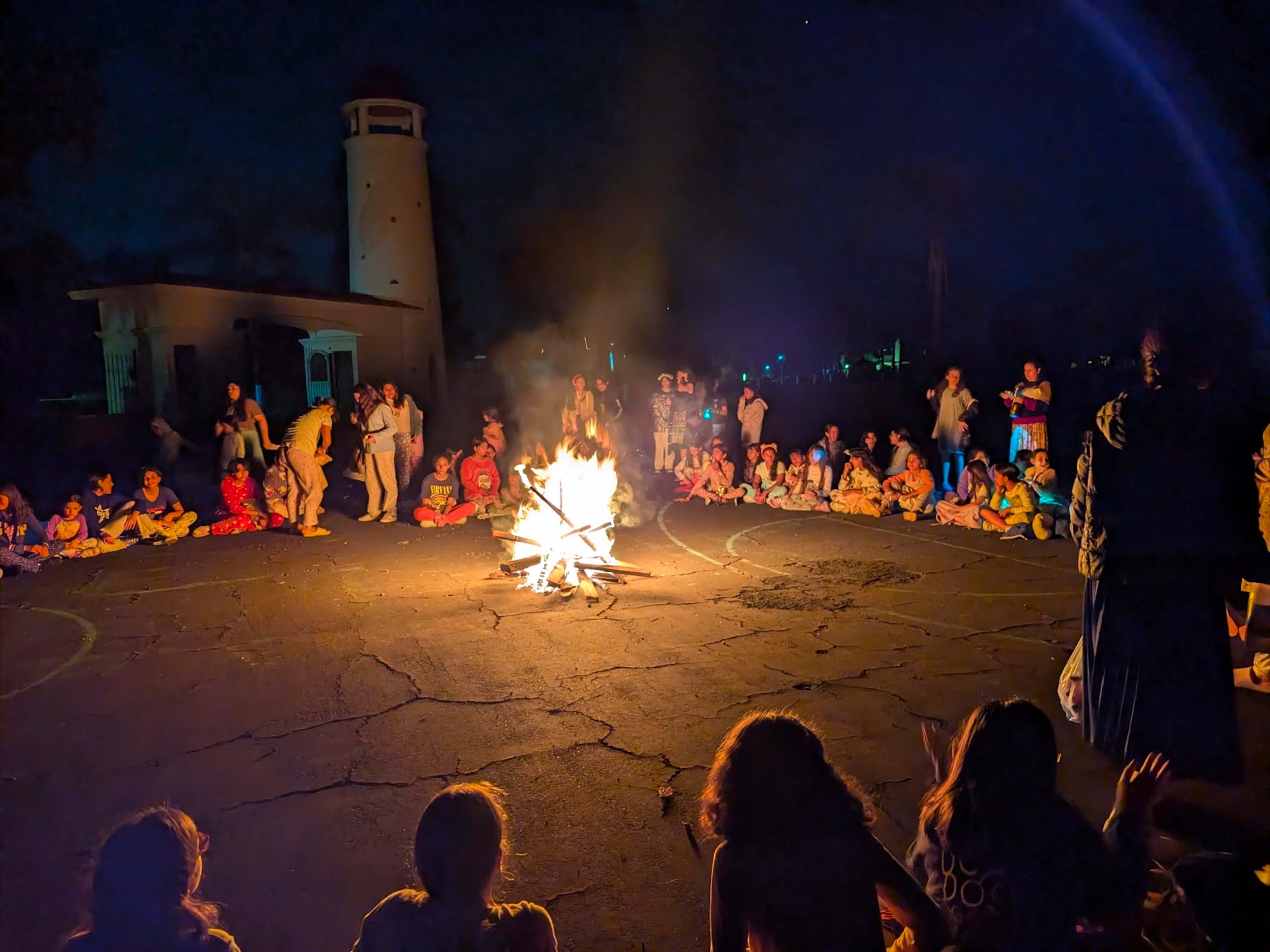 a group of children sitting on steps in front of a building