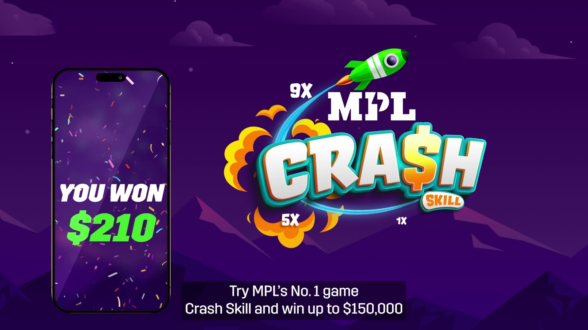 Visual from an MPL performance ad combining live-action footage with dynamic motion graphics.