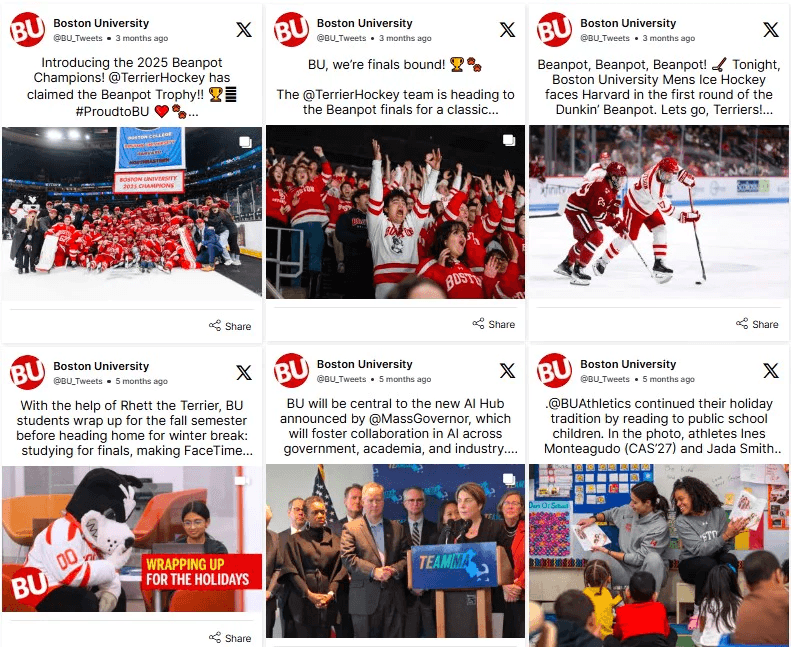 boston university twitter x feed