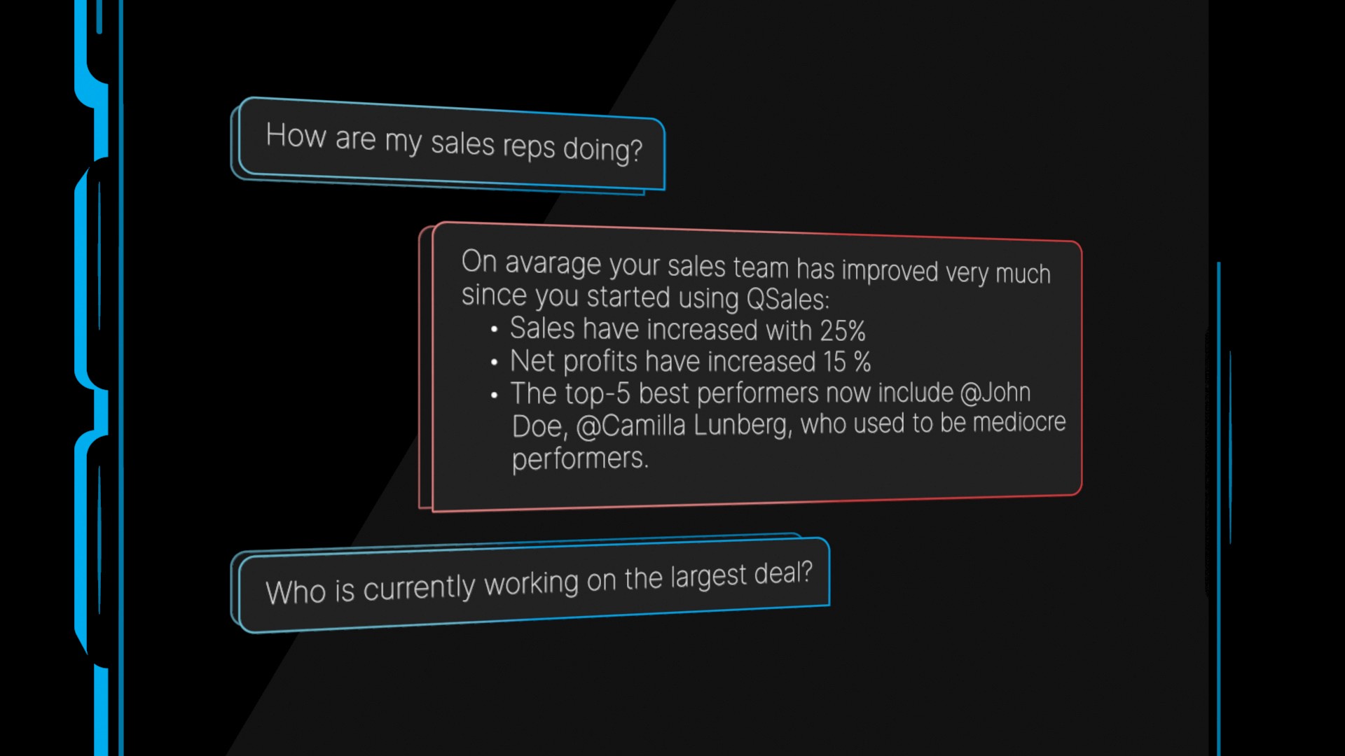 A screenshot from Q-sales app