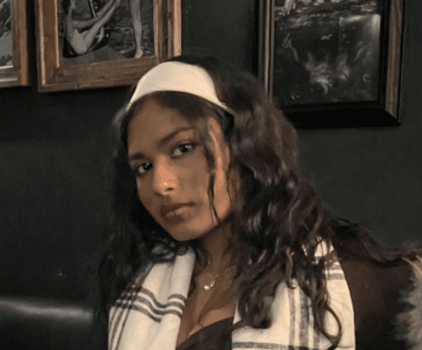 Happy customer giving feedback on her results