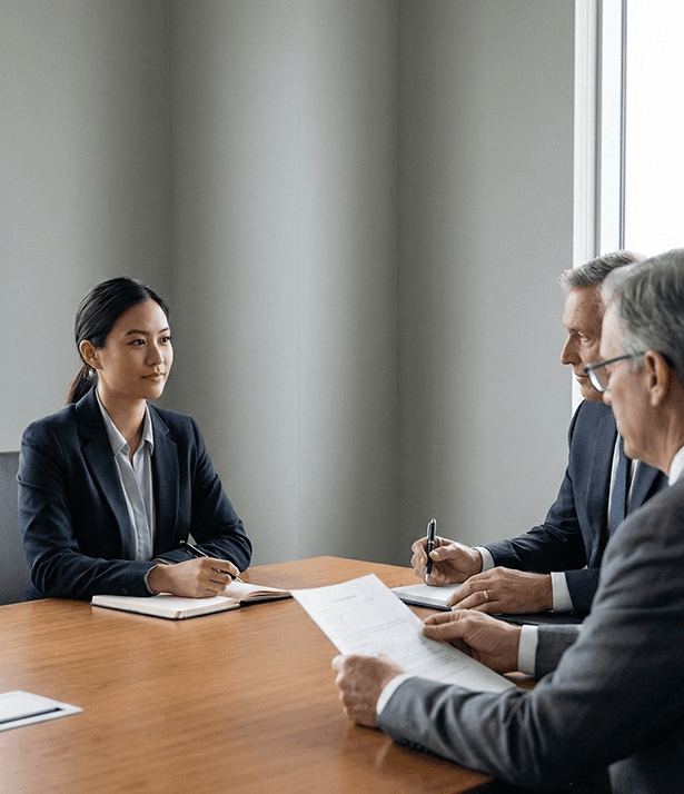 three men laughing while looking in the laptop inside room
