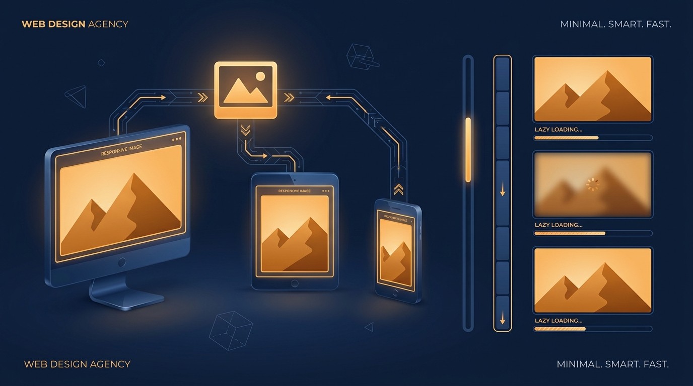 Responsive Bilder und Lazy Loading auf Desktop, Tablet und Smartphone für eine schnelle Website