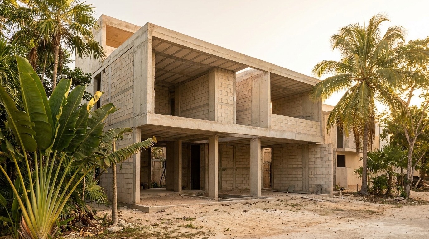 Residential construction project underway in Mérida, Yucatán, 2026