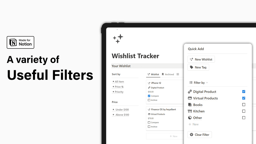 Notion Wishlist Tracker Banner Image 1