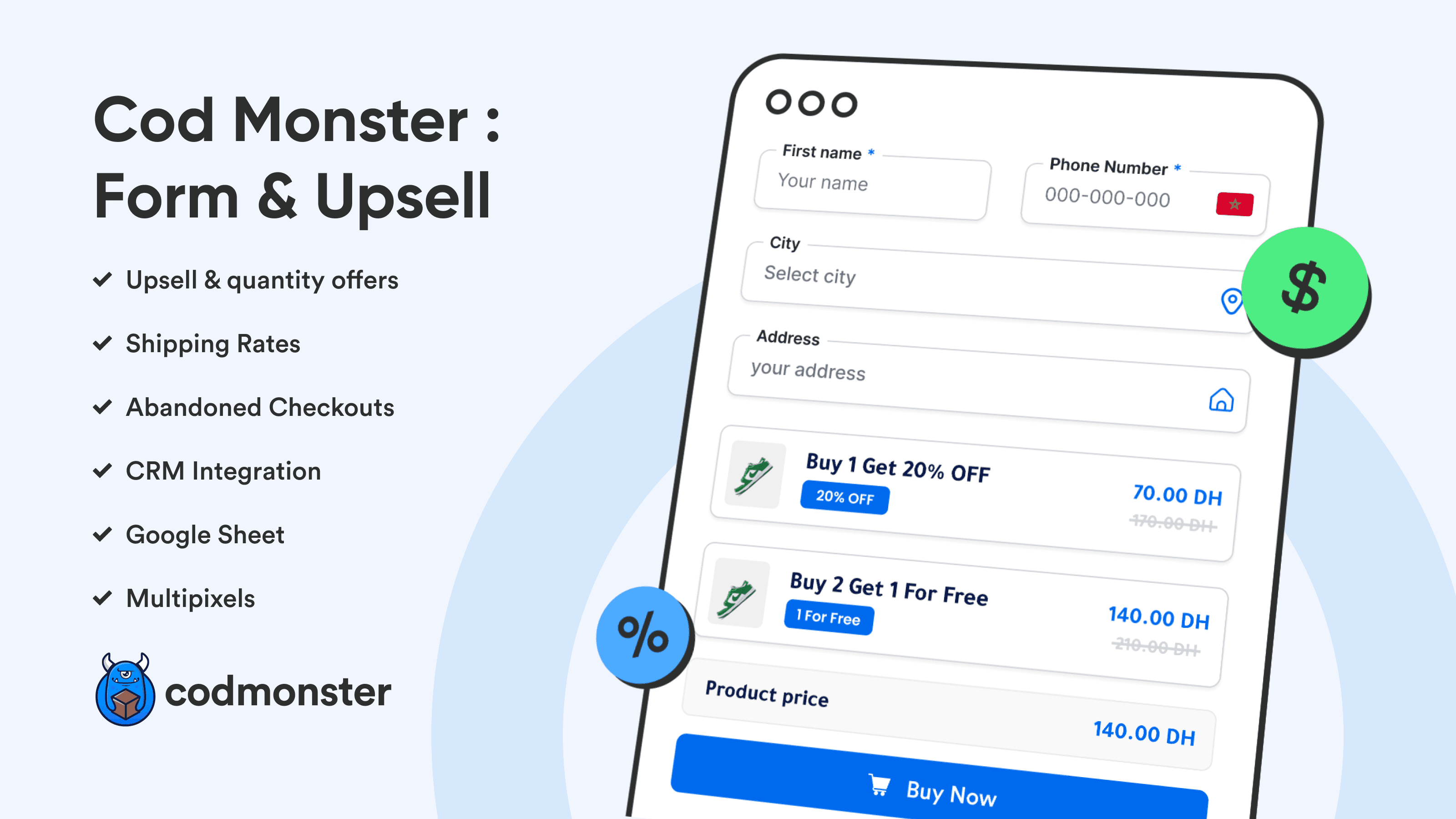 CodMonster app listing screenshots by Creativul
