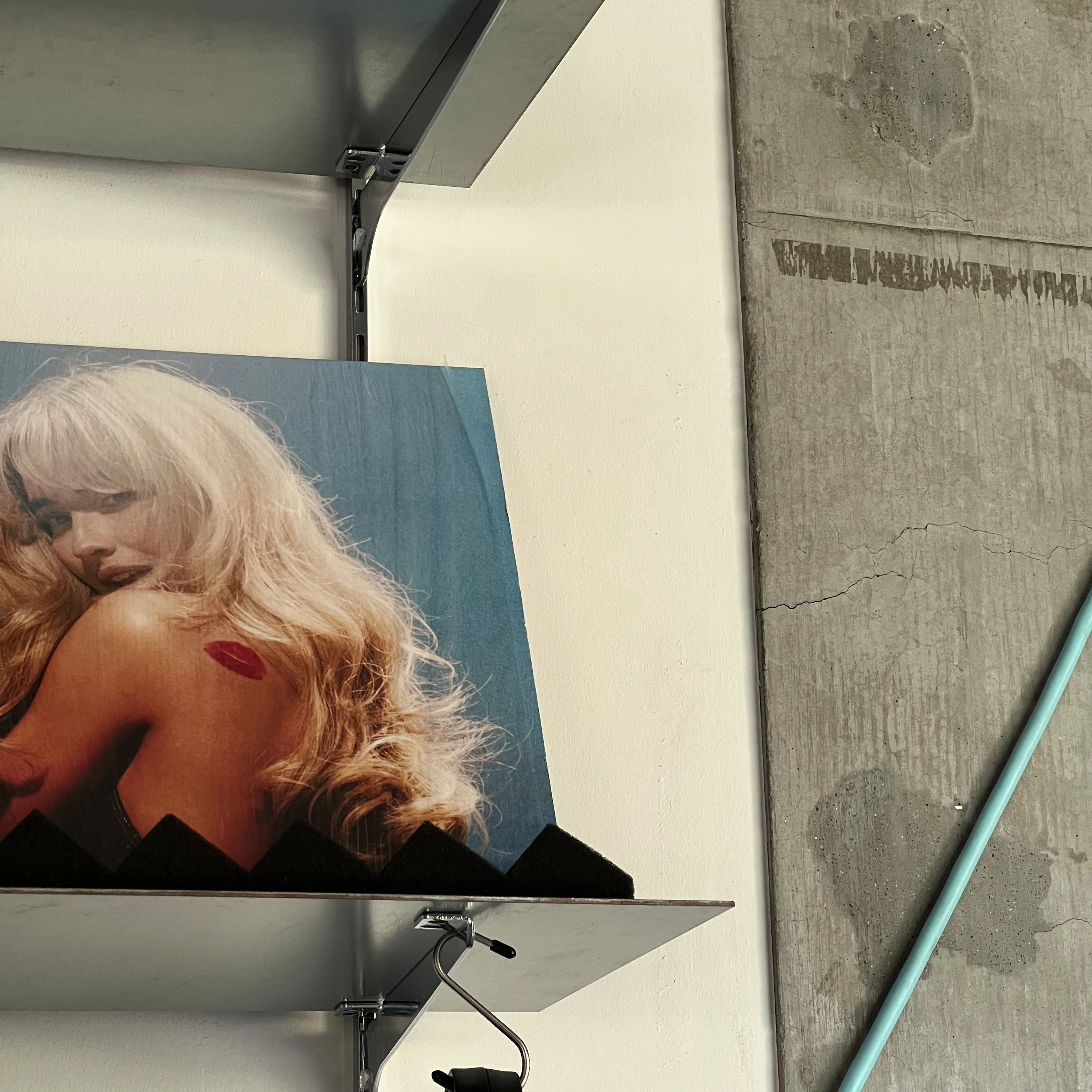 material samples on a grey surface